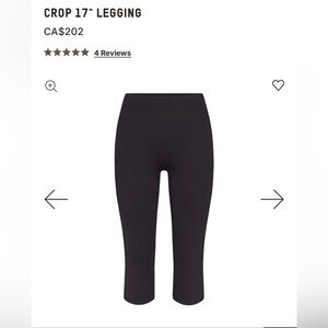 SKIMS Onyx Cropped Legging XXL